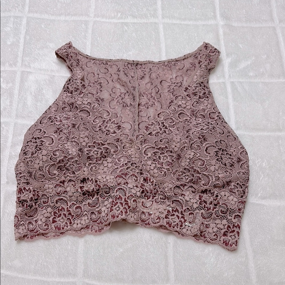 Soma Dusty Rose Pink Lace Racerback Bralette, Women’s Small‎
